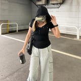 ヘンリーフードサイドドロストトップス | non-hedge  | 詳細画像30 