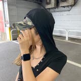 ヘンリーフードサイドドロストトップス | non-hedge  | 詳細画像32 