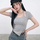 ドロストイレギュラーヘムショートトップス | non-hedge | 詳細画像1