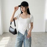 ドロストイレギュラーヘムショートトップス | non-hedge | 詳細画像12