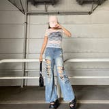 デニムロゴダメージストレートパンツ | non-hedge | 詳細画像13