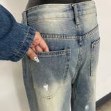 デニムロゴダメージストレートパンツ | non-hedge | 詳細画像30