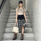 チェックデニムイレヘムスカート | non-hedge | 詳細画像1