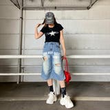 ロゴダメージハーフデニムパンツ | non-hedge | 詳細画像2