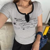 オフホワイト | ボーダースターロゴTシャツ | non-hedge