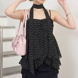 ブラック×ホワイト | ティアードキャミソールチョーカー付きトップス | non-hedge 