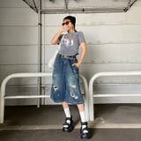 ブリーチ転写ロゴドロストTシャツ | non-hedge | 詳細画像2