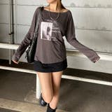 オフショルダースラブ転写Tシャツ | non-hedge | 詳細画像9