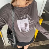 オフショルダースラブ転写Tシャツ | non-hedge | 詳細画像12