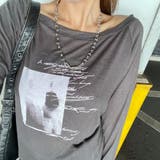オフショルダースラブ転写Tシャツ | non-hedge | 詳細画像13