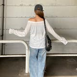 オフショルダースラブ転写Tシャツ | non-hedge | 詳細画像17