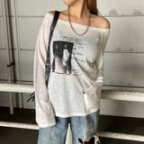 オフショルダースラブ転写Tシャツ | non-hedge | 詳細画像19
