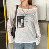 オフショルダースラブ転写Tシャツ | non-hedge | 詳細画像20