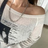 オフショルダースラブ転写Tシャツ | non-hedge | 詳細画像22