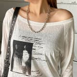 オフショルダースラブ転写Tシャツ | non-hedge | 詳細画像23