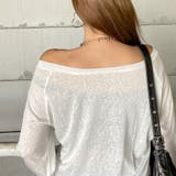 オフショルダースラブ転写Tシャツ | non-hedge | 詳細画像24