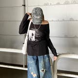 オフショルダースラブ転写Tシャツ | non-hedge | 詳細画像3