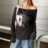 オフショルダースラブ転写Tシャツ | non-hedge | 詳細画像4
