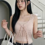 アンサンブル風レース切替ノースリトップス | non-hedge | 詳細画像11