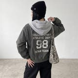 チャコール | パーカーアンサンブル風バックロゴジャケット | non-hedge