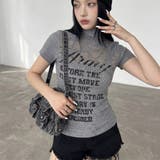 ブラック | リブハイネックロゴトップス | non-hedge 