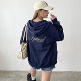 ネイビー | バックロゴビッグパーカー | non-hedge