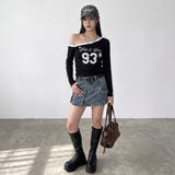 ラインオフショルダーTシャツ | non-hedge | 詳細画像8