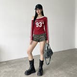 ラインオフショルダーTシャツ | non-hedge | 詳細画像1