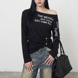 ブラック | ロゴワンショルダーTシャツ | non-hedge 