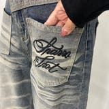 バックロゴ刺繍デニムワイドパンツ | non-hedge  | 詳細画像25 