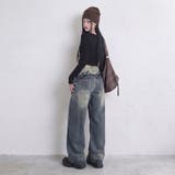 バックロゴ刺繍デニムワイドパンツ | non-hedge  | 詳細画像5 