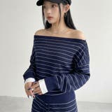 ボーダーオフショルダープルオーバーセットアップ | non-hedge | 詳細画像11