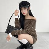 ボーダーオフショルダープルオーバーセットアップ | non-hedge | 詳細画像13