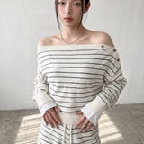 ボーダーオフショルダープルオーバーセットアップ | non-hedge | 詳細画像17