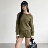 ボーダーオフショルダープルオーバーセットアップ | non-hedge | 詳細画像7