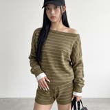 ボーダーオフショルダープルオーバーセットアップ | non-hedge | 詳細画像8
