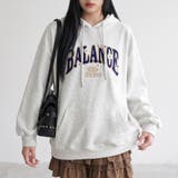 オートミール | 刺繍ハナロゴビッグパーカー | non-hedge 
