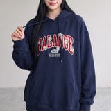 ネイビー | 刺繍ハナロゴビッグパーカー | non-hedge 