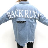 バックプリントダメージデニムシャツ レディース ファッション | non-hedge | 詳細画像13