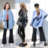 バックプリントダメージデニムシャツ レディース ファッション | non-hedge | 詳細画像2