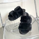 ブラック | ファーサンダル | non-hedge 