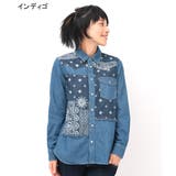 インディゴ | トップス チチカカ バンダナデニム シャツ gsyba008 レディース | チチカカ