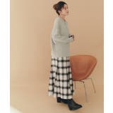 チェックマーメイドスカート 大きなチェック柄が目を惹くロングスカート ボトムス | titivate | 詳細画像9