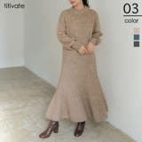 マーメイドニットワンピース 甘すぎず大人カジュアルに着用できる ワンピース | titivate | 詳細画像1