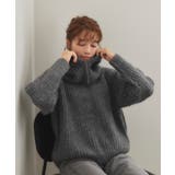 バラクラバニットトップスセット 今季トレンドのバラクラバラニット トップス | titivate | 詳細画像15