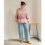 グラデーションオーバーサイズニット グラデーションカラーが可愛い トップス | titivate | 詳細画像7