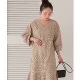 前後2way長袖コットンレースワンピース | titivate | 詳細画像3 