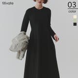 ドッキングボリュームスカートワンピース ニット レディース | titivate | 詳細画像1