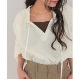 リボン付きAラインギャザーブラウス | titivate | 詳細画像7