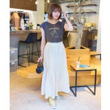 タックデザインギャザースカート 裾のフリルとティアードデザインが大人かわいい ボ… | titivate | 詳細画像10 